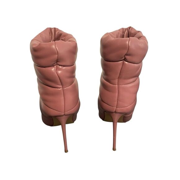Steve Madden Cloak Puffer Stiletto Heeled Booties Rose Size 8 NWT - Picture 4 of 5